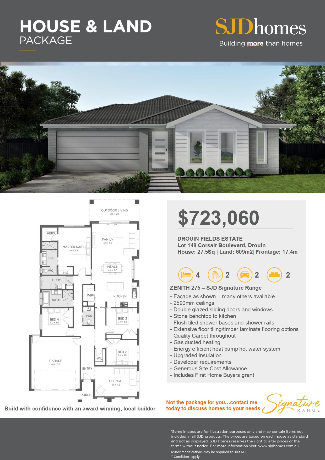 [House & Land] Lot 148 Zenith 275 by SJD Homes Drouin Fields Estate